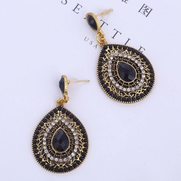 Vintage styl Ethnic boho Waterdrop Crystal Earring - Picture 3 of 7